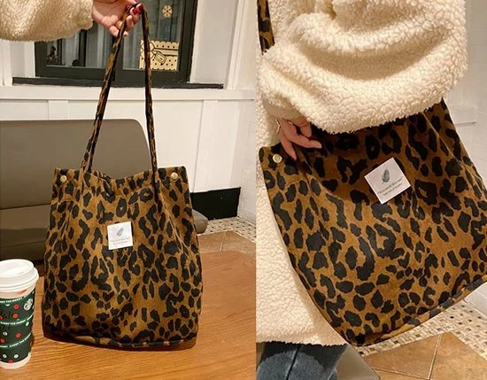 Hete verkoop 𧨠Beste recensies van π Fashion Favorite Shopper / Tote Bag - Leopard / Luipaard Corduroy | 37 X 28 X 11 Cm | Katoen π β€οΈ 7 Hete verkoop 𧨠Beste recensies van π Fashion Favorite Shopper / Tote Bag - Leopard / Luipaard Corduroy | 37 X 28 X 11 Cm | Katoen π β€οΈ - Afbeelding 5