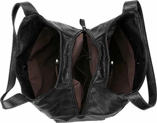 Groothandel 🎉 Beste deal 🔔 ZILOU® Schoudertas - Handtas - Vintage - Compact - Dames - Zwart 🧨 😍 5 Groothandel 🎉 Beste deal 🔔 ZILOU® Schoudertas - Handtas - Vintage - Compact - Dames - Zwart 🧨 😍 - Afbeelding 3