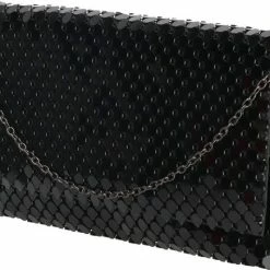 Promo 🤩 Beste deal 💯 No Label Elisa Clutch/avondtasje - Zwart ✔️ ❤️ -Tassen-Dames Verkoop 550x435 2