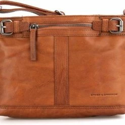 Hete verkoop 🥰 Top 10 👍 Spikes & Sparrow Kleine Schoudertas / Crossbody Tas Dames - Leer - Bronco - Cognac 🥰 🧨 -Tassen-Dames Verkoop 550x445 2