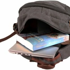 Gloednieuw 👍 Beste recensies van 🥰 Yakfield - Rugzak - 20 Liter – Casual Model - Kado - Heren - Geschikt Voor Laptop - 👜 👜 Handbagage- Schooltas - Zwart Antraciet Grijs- Vintage Canvas Katoen – Heren En Dames - 44 X 30 X 15 Cm - Pukkel 🧨 🛒 -Tassen-Dames Verkoop 550x450 1