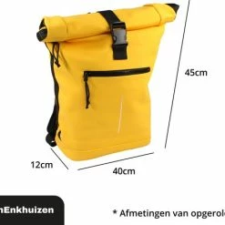 Nieuw 😍 Goedkoopste 😀 Van Enkhuizen VanEnkhuizen Rolltop Rugzak Met Laptopvak 15,6 Inch - 20 Liter - Waterafstotend En Thermo Materiaal - Geel ✨ 😀 -Tassen-Dames Verkoop 550x450 2