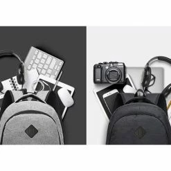 Kopen 😀 Beste deal ✔️ Merkloos Augur Rugzak Met USB Poort - Inclusief USB POORT - Rugtas Met Oplaadfunctie - Rugzak - Back To School! - Grijs 🎉 ✨ -Tassen-Dames Verkoop 550x453 4