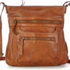 Goedkoop π Begroting βοΈ Bear Design Marion Leren Schoudertas - Cognac π β