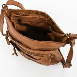 Goedkoop 👏 Begroting ✔️ Bear Design Marion Leren Schoudertas - Cognac 😀 ⭐ -Tassen-Dames Verkoop 550x453 8