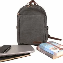 Gloednieuw 👍 Beste recensies van 🥰 Yakfield - Rugzak - 20 Liter – Casual Model - Kado - Heren - Geschikt Voor Laptop - 👜 👜 Handbagage- Schooltas - Zwart Antraciet Grijs- Vintage Canvas Katoen – Heren En Dames - 44 X 30 X 15 Cm - Pukkel 🧨 🛒 -Tassen-Dames Verkoop 550x455 1