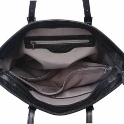 Uitgang ✔️ Coupon 😉 Qischa® Schoudertas Zwart Luxe Skai Leder Geschikt Voor Laptop. Extra Hoog, Geschikt Voor A4 Mappen. Ideaal Te Gebruiken Voor School Of Werk. 👍 ❤️ -Tassen-Dames Verkoop 550x464 1