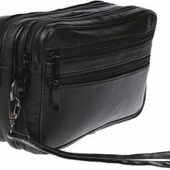 Gloednieuw 🥰 Hete verkoop 🎁 Fana Bags | Leren Polstas Zwart | Polstasje Plat | Polstas Leer | Heren Polstas | Veel Vakken 🎉 🎁 -Tassen-Dames Verkoop 550x467 10