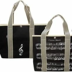 Beste recensies van 👍 Aanbiedingen ⭐ Wei I Plastics Co Canvas Tote Bag -Treble Clef/Sheet Music Design 👏 🤩