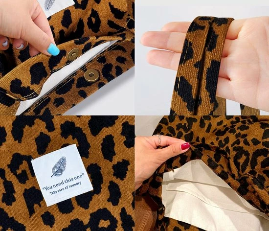 Hete verkoop 𧨠Beste recensies van π Fashion Favorite Shopper / Tote Bag - Leopard / Luipaard Corduroy | 37 X 28 X 11 Cm | Katoen π β€οΈ 6 Hete verkoop 𧨠Beste recensies van π Fashion Favorite Shopper / Tote Bag - Leopard / Luipaard Corduroy | 37 X 28 X 11 Cm | Katoen π β€οΈ - Afbeelding 4