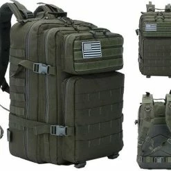 Gloednieuw ✨ Hete verkoop 👍 IBright 45L Militaire Rugzak | Tactische Rugzak | Oxford Stof | Waterdicht | Leger Groen ✔️ 😍 -Tassen-Dames Verkoop 550x472 2