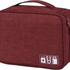 Kopen π Beste recensies van π Allure Travel Kabel Organizer Tas - Opbergtas Voor Kabels En Accessoires - Reistas Voor Het Opbergen Van Elektronica - Organiser - 3 Lagen - Waterafstotend - Rood π π