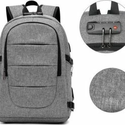 Beste recensies van 🤩 Coupon ✔️ Augur Rugtas Anti Diefstal Rugzak TSA Slot USB AUX Poort Grijs 👏 💯