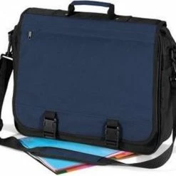 Promo 👍 Groothandel ✨ Bagbase Briefcase - Aktetas French Navy 15 Liter 🎉 ⌛ -Tassen-Dames Verkoop 550x482