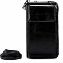 Top 10 🤩 Beste Verkoop 😍 Merkloos Ines Delaure - Crossbody - Telefoontasje - Portemonnee - Mobiele Telefoon - Smartphone - Zwart 🛒 ⌛ -Tassen-Dames Verkoop 550x488 4