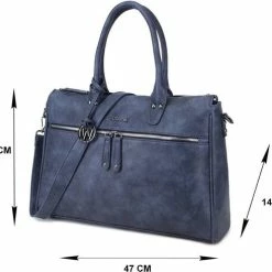 Beste Pirce ✔️ Begroting 🎉 Wimona Fabiana Two 2022 Schoudertas / Laptoptas - 15,6 Inch - Blauw 🌟 🔥 -Tassen-Dames Verkoop 550x491 2