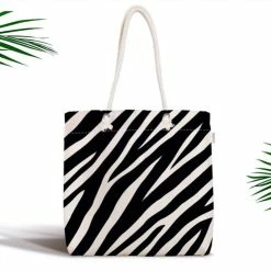 Kopen 😍 Promo 🤩 Strandtas - Canvas Tas - 45x50 - Hobbytas - Schoudertas - Dames Tas Met Rits - Realhomes 🔥 ✨