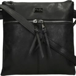 Aanbiedingen 👏 Uitgang 🎉 Duffy Kleine Schoudertas / Crossbody Tas Dames - Duffy - Zwart ✨ 🛒