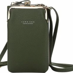 Beste Pirce 🌟 Aanbiedingen 💯 ZILOU® Telefoontasje - Portemonnee - Dames - Kunstleer - Groen 🎁 🔔