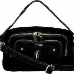 Goedkoopste 😍 Top 10 🧨 Nunoo Kleine Schoudertas / Crossbody Tas Dames - Suède - Helena - Zwart ❤️ ❤️ -Tassen-Dames Verkoop 550x500 2