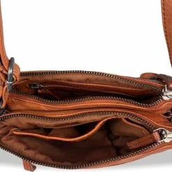 Beste Verkoop 👏 Beste deal 😍 DSTRCT Kleine Schoudertas / Crossbody Tas Dames - Leer - Harrington Road - Cognac 💯 ⌛ -Tassen-Dames Verkoop 550x504 2