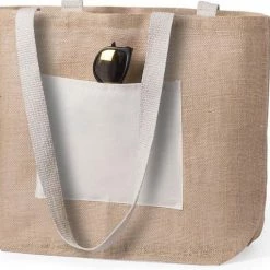 Flash-uitverkoop 😀 Uitgang 🧨 Merkloos Jute/katoenen Naturel Strandtas 48 Cm - Strandartikelen Beach Bags/shoppers 🔥 🌟