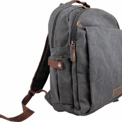Gloednieuw 👍 Beste recensies van 🥰 Yakfield - Rugzak - 20 Liter – Casual Model - Kado - Heren - Geschikt Voor Laptop - 👜 👜 Handbagage- Schooltas - Zwart Antraciet Grijs- Vintage Canvas Katoen – Heren En Dames - 44 X 30 X 15 Cm - Pukkel 🧨 🛒