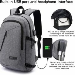 Begroting 🔔 Goedkoopste ✔️ DION3 EKEO - Spatwaterdichte Rugzak - Anti Diefstal - Met Usb En Oplaadstation - Zwart 🎁 🎉 -Tassen-Dames Verkoop 550x523 1