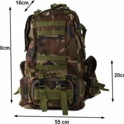 Promo 🤩 Goedkoopste 🧨 Verk Group Militaire Survival Rugzak , 48,5 Liter , 50x55x16 Cm. 😍 😍