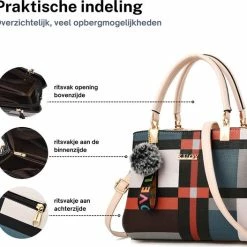 Coupon 🛒 Flash-uitverkoop 🎁 ZILOU® Schoudertas - Handtas - Compact - Dames - Beige 🤩 ⭐ -Tassen-Dames Verkoop 550x527 4