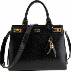 Beste recensies van 👍 Beste deal 🎉 Guess Dames Handtassen Katey Luxury Satchel - Zwart ⌛ 🔔