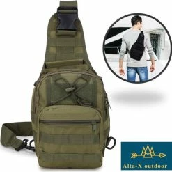 Top 10 β€οΈ Promo βοΈ Alta-X Outdoor Tactical Schoudertas Hoge Kwaliteit - Tactical Crossbody Sling Bag - Crossbody Bag - Kleur Groen π― π
