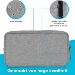 Goedkoopste 🤩 Flash-uitverkoop ⭐ Premium Commerce Kabel Organizer Tas - Etui - Opbergtas Voor Elektronica En Accessoires - Kabels - Lichtgrijs 👏 ⌛ -Tassen-Dames Verkoop 550x540 2