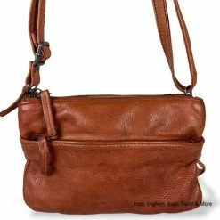 Beste Verkoop 👏 Beste deal 😍 DSTRCT Kleine Schoudertas / Crossbody Tas Dames - Leer - Harrington Road - Cognac 💯 ⌛ -Tassen-Dames Verkoop 550x541 5