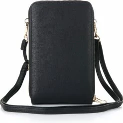 Groothandel 🔔 Promo 😀 Michelle Bags And Accessoiries Telefoon- Crossbodytasje Met Veel Opbergmogelijkheden, Zwart - Michelle 👍 ⌛ -Tassen-Dames Verkoop 550x543 5