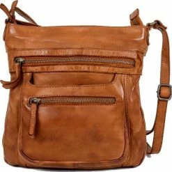 Goedkoop 👏 Begroting ✔️ Bear Design Marion Leren Schoudertas - Cognac 😀 ⭐ -Tassen-Dames Verkoop 550x545 5