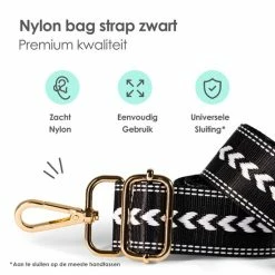 Hete verkoop ✔️ Beste Verkoop 🥰 MATTISE Universele Bag Strap — Zwart Schouderriem — Verstelbare Schouderband Voor Tas — Zwarte Tassenriem — Ook Geschikt Voor Camera Tas Of Als Gitaarband — 73 Tot 130 Cm Lang 😀 🤩 -Tassen-Dames Verkoop 550x550 117