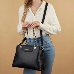 Beste Pirce 👏 Hete verkoop ⭐ Valentino Bags Dames Crossbody TasShopper Kunstleer - Zwart 🧨 ✔️ -Tassen-Dames Verkoop 550x550 124