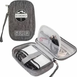 Groothandel π Aanbiedingen π Reismonkey Kabel Organiser Tas Voor Op Reis - Grijs - Kabeltas - Kabeltasje – Electronica Organizer – Kabel Etui - Kabel Organiser Etui – Kabel Organizer Tas - Water En Vuilafstotend - Sterke Ritsen – Organiseer Je Elektronica π― π₯°