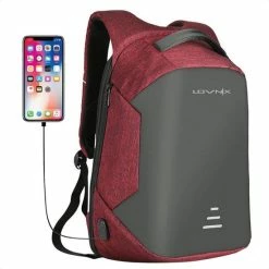 Beste Pirce 👏 Promo 🧨 Lovnix - Anti Diefstal Rugzak - Inclusief Usb Oplaadstation En 3.5mm Audio Jack - 15 Inch Laptopvak - Rood 🎉 🔥
