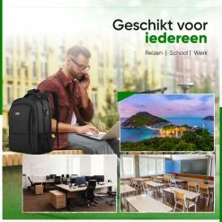 Kopen 🥰 Beste recensies van ❤️ Navy Madden Rugzak Met USB Poort 28L - Zwart - Luxe Laptop Rugtas 15.6 Inch Met Laptopvak - Heren - Dames - Jongens - Meisje - Waterafstotend - Rugzakken 😉 💯 -Tassen-Dames Verkoop 550x550 26