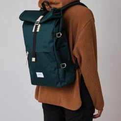 Coupon ✔️ Uitgang ✨ Sandqvist Rugzak Bernt Dark Green SQA1371- Rolltop Rugtas 💯 😍 -Tassen-Dames Verkoop 550x550 294