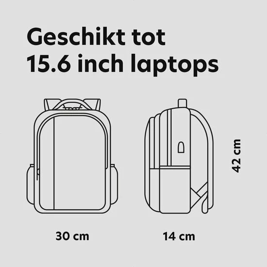 Beste deal 🔥 Goedkoopste 🛒 Octronic Laptop Rugzak - Laptoptas 15,6 Inch - Schooltas Met Laptopvak - Met USB Aansluiting - 23L - Antraciet 👍 🛒 12 Beste deal 🔥 Goedkoopste 🛒 Octronic Laptop Rugzak - Laptoptas 15,6 Inch - Schooltas Met Laptopvak - Met USB Aansluiting - 23L - Antraciet 👍 🛒 - Afbeelding 10