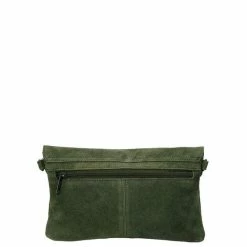 Kopen 🔔 Goedkoopste ✔️ Charm London Brixton Suede Leren Clutch / Avondtasje - Groen 💯 ⭐ -Tassen-Dames Verkoop 550x550 390