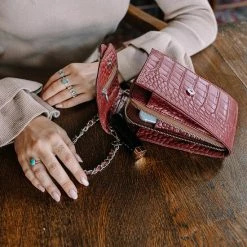 Flash-uitverkoop ✔️ Hete verkoop 😍 Mosz MŌSZ Croco Dames Telefoontasje / Crossbody / Phonebag - Leer - 🌟 ❤️ -Tassen-Dames Verkoop 550x550 422