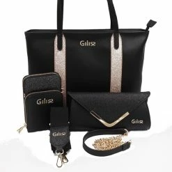 Groothandel ⭐ Korting 💯 Handtas - Dames - Shopper - Giliss Fashion - Zwart ⭐ 👍 -Tassen-Dames Verkoop 550x550 473