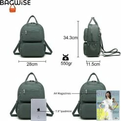 Beste Verkoop 🥰 Gloednieuw ✨ Bagwise® Rugzak - Rugtas - 10 Lt - Dames - Heren - (CR1248) Groen 🥰 🧨 -Tassen-Dames Verkoop 550x550 48