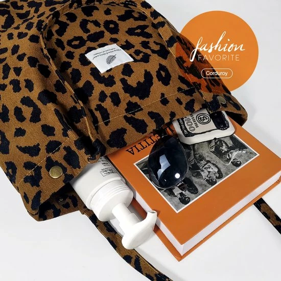 Hete verkoop 𧨠Beste recensies van π Fashion Favorite Shopper / Tote Bag - Leopard / Luipaard Corduroy | 37 X 28 X 11 Cm | Katoen π β€οΈ 5 Hete verkoop 𧨠Beste recensies van π Fashion Favorite Shopper / Tote Bag - Leopard / Luipaard Corduroy | 37 X 28 X 11 Cm | Katoen π β€οΈ - Afbeelding 3
