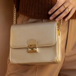 Coupon 👍 Kopen 🎉 Violet Hamden Evening Star Dames Crossbody Tas Kunststof - Goudkleurig 🌟 ✨ -Tassen-Dames Verkoop 550x550 543