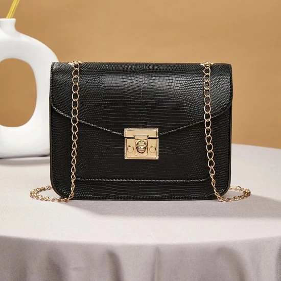 Flash-uitverkoop β€οΈ Top 10 π Croco Schoudertas - Zwart | Kunstleer | 18 X 14 X 5 Cm | Fashion Favorite π€© π€© 5 Flash-uitverkoop β€οΈ Top 10 π Croco Schoudertas - Zwart | Kunstleer | 18 X 14 X 5 Cm | Fashion Favorite π€© π€© - Afbeelding 3